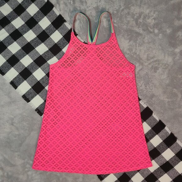 L | George | Open-Knit Racerback Tank Top - Picture 1 of 4